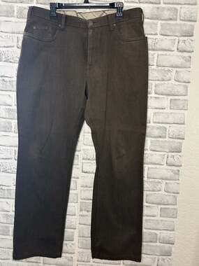 Kenneth Cole New York Men's Brown Five-Pocket Straight Leg Pants